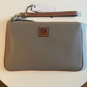 Authentic NWT Dooney & Bourke Large wristlet in pebble grain leather